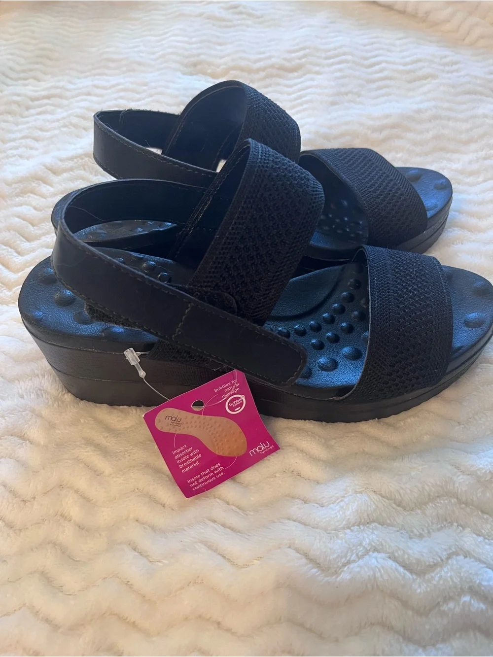 Malu Women's Black Platform Sandals Size 7